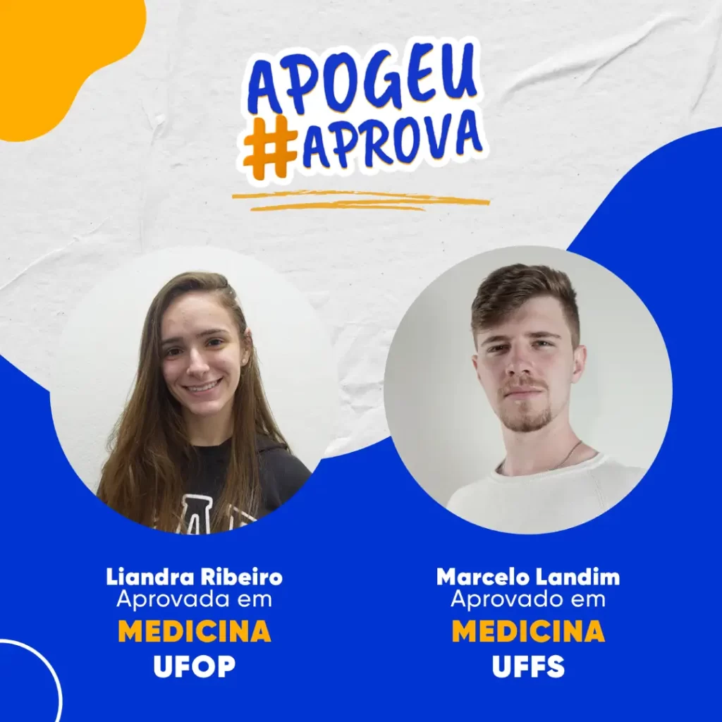 Alunos aprovados em medicina com o auxílio da Rede de Ensino Apogeu